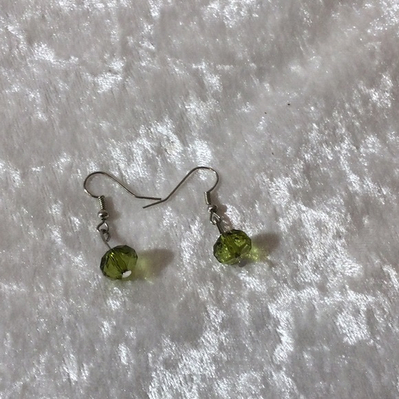 Green Bead Earrings - Picture 9 of 12